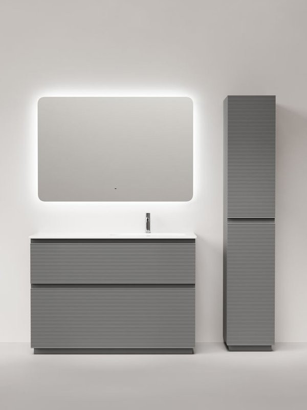 Тумба с раковиной Sancos Folk Floor 120 правая напольная, ergraut soft, раковина CN7021