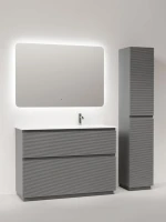 Тумба с раковиной Sancos Folk Floor 120 правая напольная, ergraut soft, раковина CN7021