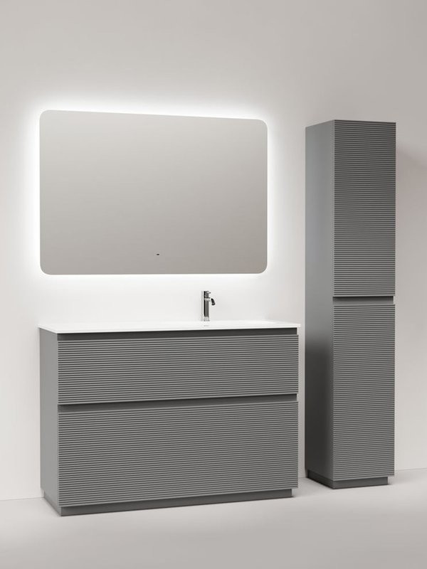 Тумба с раковиной Sancos Folk Floor 120 правая напольная, ergraut soft, раковина CN7021