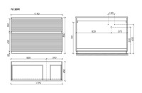 Тумба с раковиной Sancos Folk Floor 120 правая напольная, ergraut soft, раковина CN7021