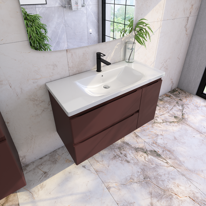 Мебель для ванной комнаты Caprigo Forte 100 R подвесная, шоколад