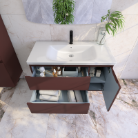 Мебель для ванной комнаты Caprigo Forte 100 R подвесная, шоколад