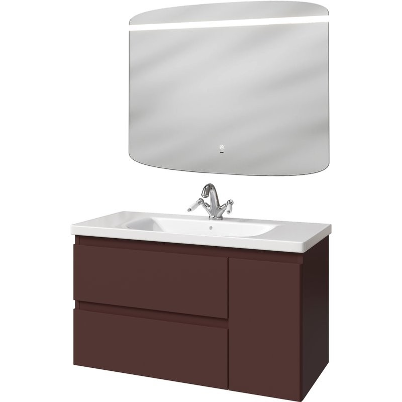 Мебель для ванной комнаты Caprigo Forte 100 R подвесная, шоколад