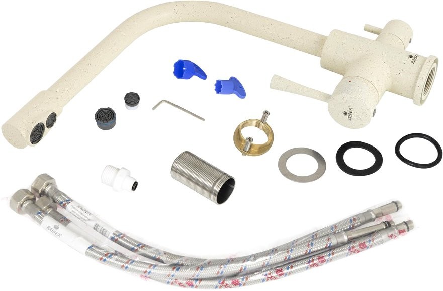 Смеситель для кухни Kaiser Merkur 26044-11 бежевый мрамор