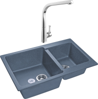 Комплект Мойка GranFest Practik GF-P780K графит + Смеситель MEGA Mega