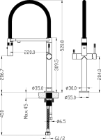 Смеситель для кухни Boheme Uno 115-NB nikel brush