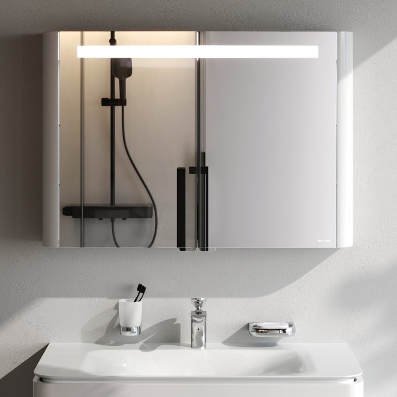 Зеркало-шкаф AM.PM Sensation 100 белый глянец