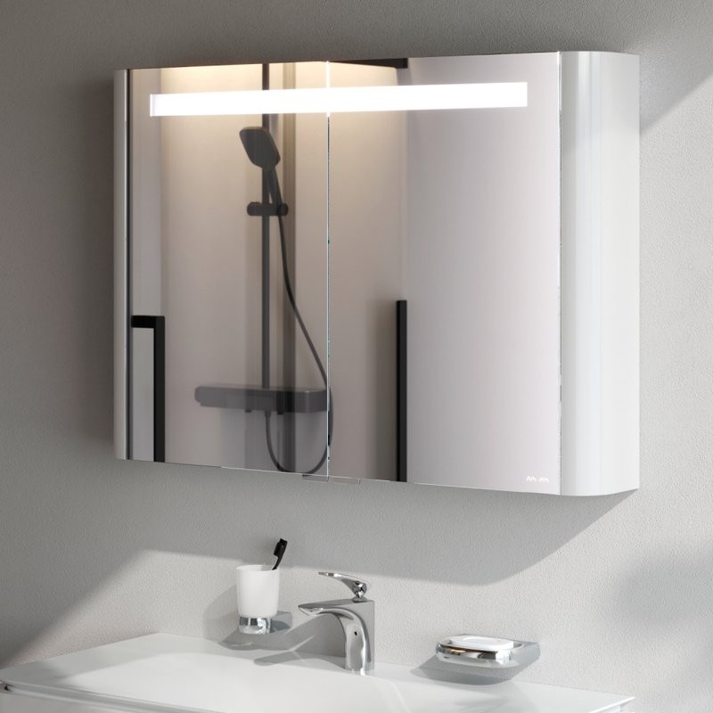 Зеркало-шкаф AM.PM Sensation 100 белый глянец