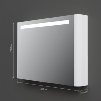 Зеркало-шкаф AM.PM Sensation 100 белый глянец