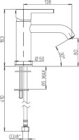 Смеситель для раковины Paini Brera 74PZ205O черный брашированный