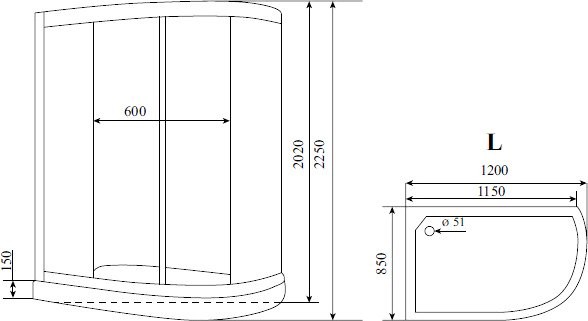 Душевая кабина Timo Comfort T-8802LC