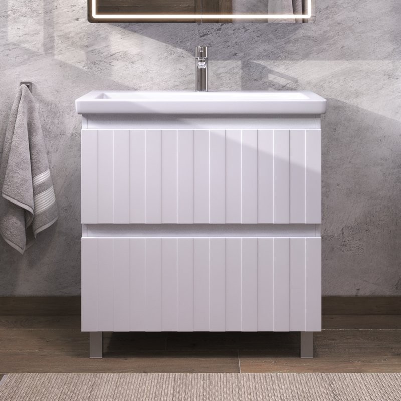 Тумба с раковиной Vigo Finlay 80 белая