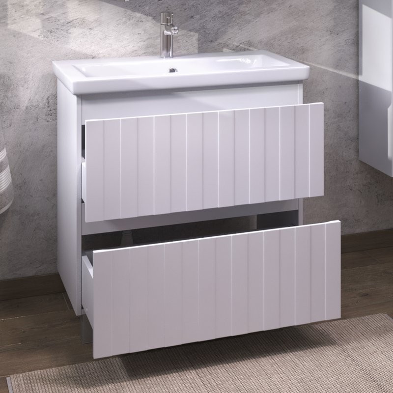 Тумба с раковиной Vigo Finlay 80 белая