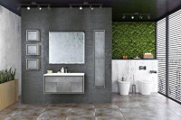 Шкаф в ванную AQUATON Уэльс Уэльс подвесной, темный шоколад