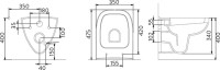 Комплект Унитаз подвесной Seramiksan Petite + Крышка AG50006 с микролифтом + Инсталляция Grohe Rapid SL 38772001 3 в 1 с кнопкой смыва + Звукоизоляция