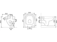 Комплект Унитаз подвесной Seramiksan Petite + Крышка AG50006 с микролифтом + Инсталляция Grohe Rapid SL 38772001 3 в 1 с кнопкой смыва + Звукоизоляция
