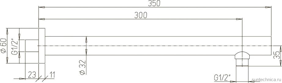 Кронштейн для верхнего душа Paini 50PJ745TT35 золото