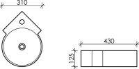 Раковина маленькая в туалет Ceramicanova Element CN5019