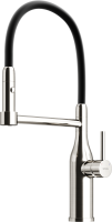 Смеситель для кухни Sancos Pride SC4011BNG с гибким изливом, нержавеющая сталь