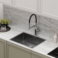 Смеситель для кухни Sancos Pride SC4011BNG с гибким изливом, нержавеющая сталь