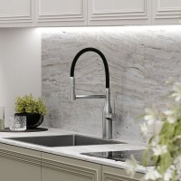 Смеситель для кухни Sancos Pride SC4011BNG с гибким изливом, нержавеющая сталь