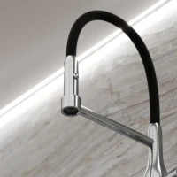 Смеситель для кухни Sancos Pride SC4011BNG с гибким изливом, нержавеющая сталь