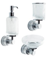 Набор Стакан Boheme Aura 10244-CR + Мыльница 10243-CR + Дозатор 10247-CR