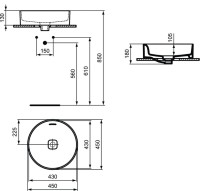 Накладная раковина Ideal Standard Strada II T296101