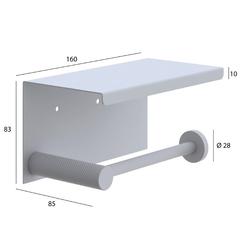 Держатель для туалетной бумаги Boheme Uno 10971-CB с полкой для телефона, copper brushed