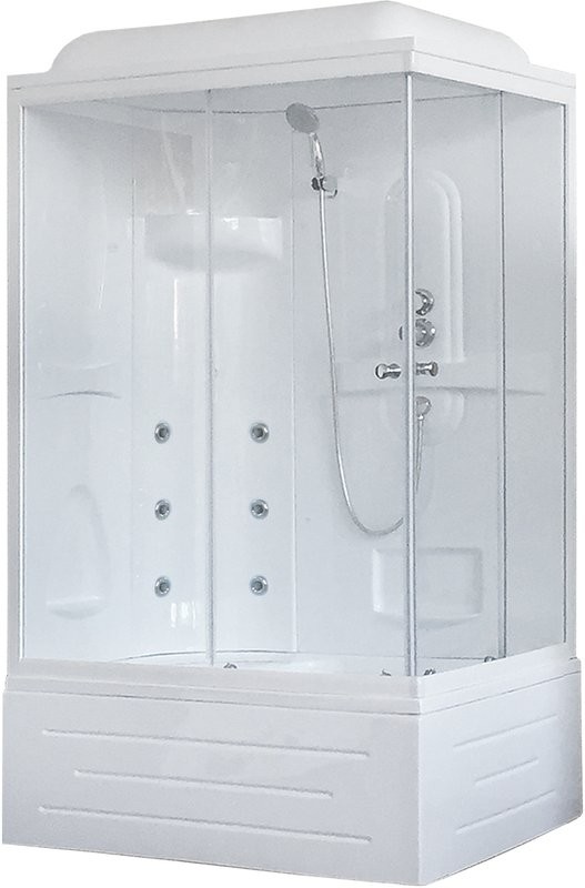 Душевая кабина Royal Bath BP RB8100BP2-T-L с высоким поддоном, с сиденьем