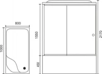 Душевая кабина Royal Bath BP RB8100BP2-T-L с высоким поддоном, с сиденьем