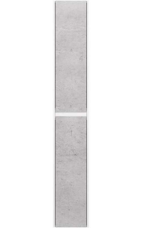 Шкаф-пенал для ванной Dreja Slim 30 белый глянец, бетон