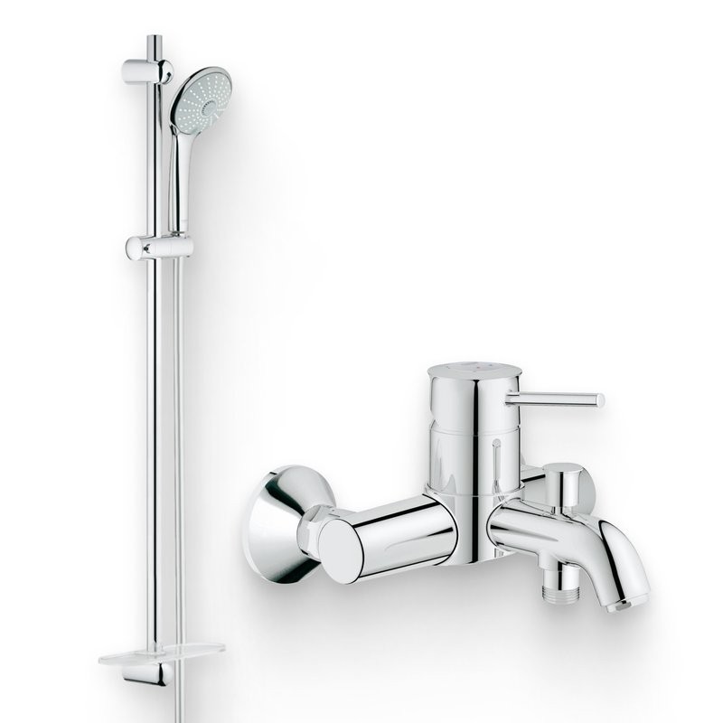 Душевой комплект Смеситель Grohe BauClassic 32865000 + Гарнитур Euphoria 27226001