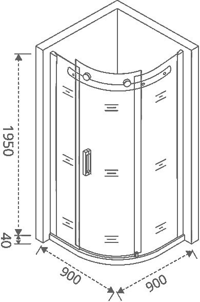 Душевой уголок Good Door Galaxy R-90-C-B