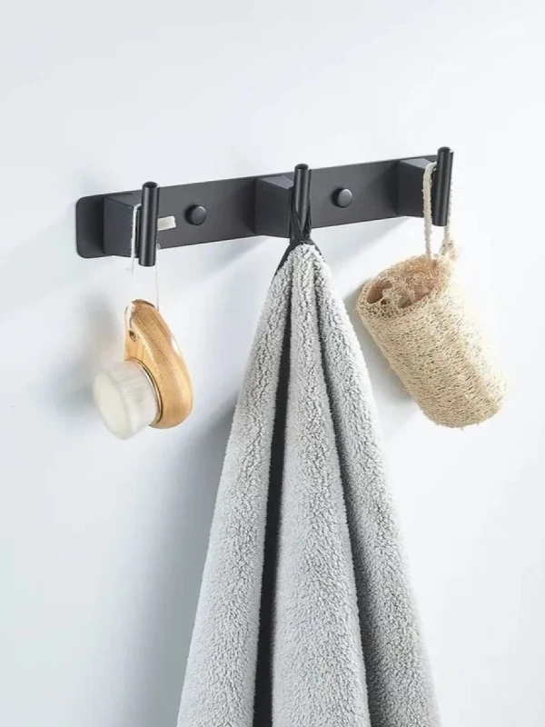 Крючки для ванной и кухни / планка с 3 крючками Shevanik SG5731H, черный