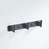 Крючки для ванной и кухни / планка с 3 крючками Shevanik SG5731H, черный Крючки для ванной и кухни / планка с 3 крючками Shevanik SG5731H, черный