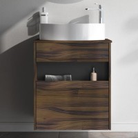 Тумба с раковиной AM.PM Func 60 дуб крафт, со столешницей, раковина M8FWCC20550WG