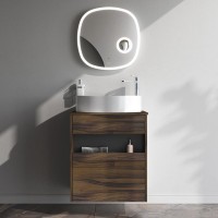 Тумба с раковиной AM.PM Func 60 дуб крафт, со столешницей, раковина M8FWCC20550WG