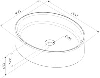 Тумба с раковиной AM.PM Func 60 дуб крафт, со столешницей, раковина M8FWCC20550WG