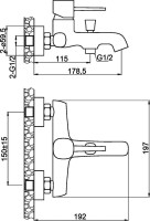 Душевой комплект Смеситель Orange Karl M05-100cr + Гарнитур OAS011