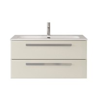 Тумба под раковину без столешницы Cezares Eco Cer-N 100 брашированная альпака, ручки серые