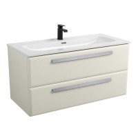 Тумба под раковину без столешницы Cezares Eco Cer-N 100 брашированная альпака, ручки серые