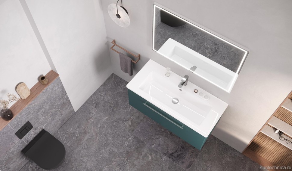 Тумба под раковину без столешницы Velvex Posse 105 верде