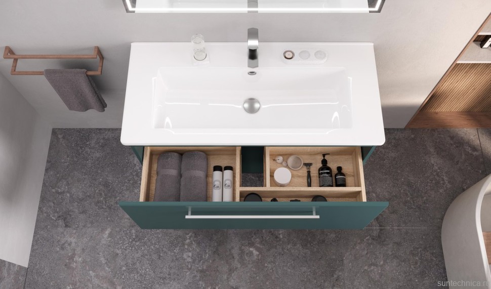 Тумба под раковину без столешницы Velvex Posse 105 верде