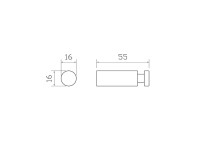 Крючок Wonzon & Woghand Easy WW-8105-2-BG брашированное золото, на шурупах Крючок Wonzon & Woghand Easy WW-8105-2-BG брашированное золото, на шурупах