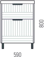 Тумба под раковину без столешницы Corozo Терра 60 напольная Тумба под раковину без столешницы Corozo Терра 60 напольная