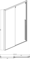 Душевая дверь в нишу Bravat Slimline 120х195