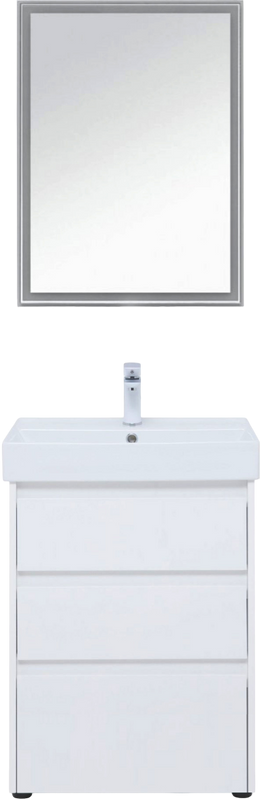 Мебель для ванной комнаты Aquanet Nova Lite 60 напольная, белая, 3 ящика