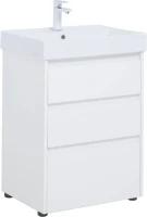 Мебель для ванной комнаты Aquanet Nova Lite 60 напольная, белая, 3 ящика