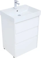 Мебель для ванной комнаты Aquanet Nova Lite 60 напольная, белая, 3 ящика